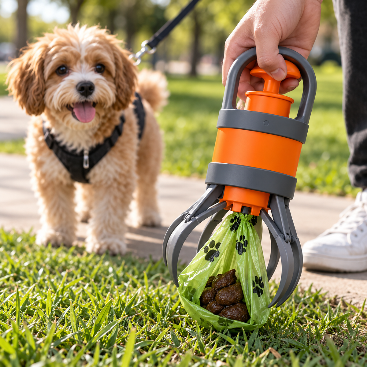 Recogedor de excrementos portátil para mascotas